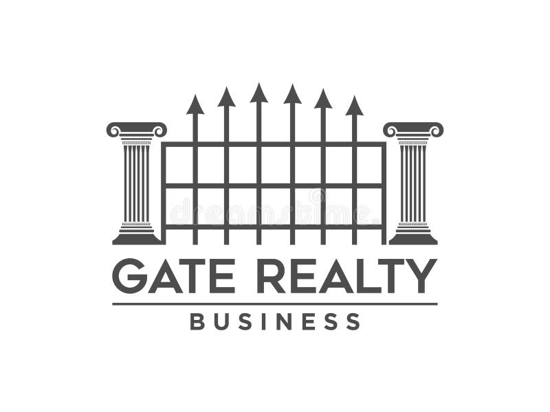 Abstract Gate Logo Design Inspiration Stock Illustration