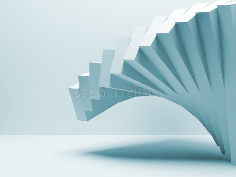 Abstract geometric architectural installation of boxes vector illustration