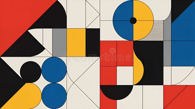 Abstract Geometric Art Bold Colors Shapes Design Background for Modern Design Projects vector illustration