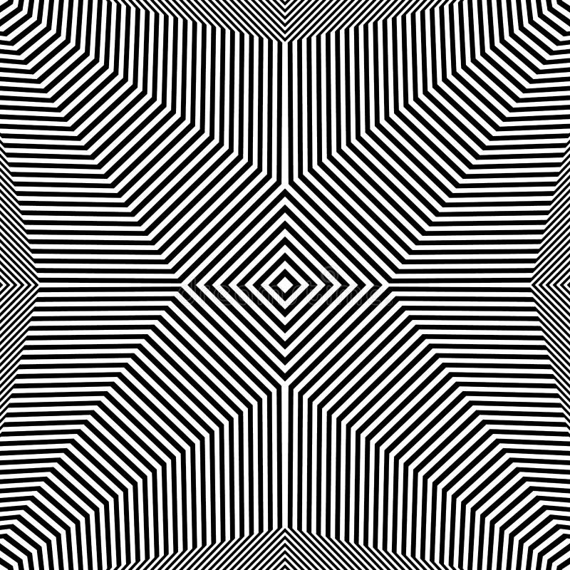 Abstract Geometric Art Image. Monochrome, Black and White Stock Vector