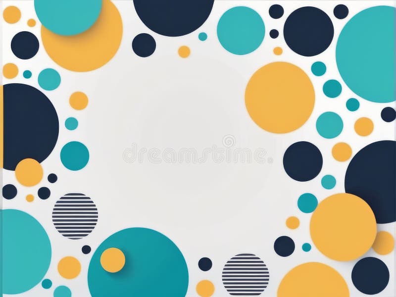Abstract geometric background with colorful circles. stock illustration