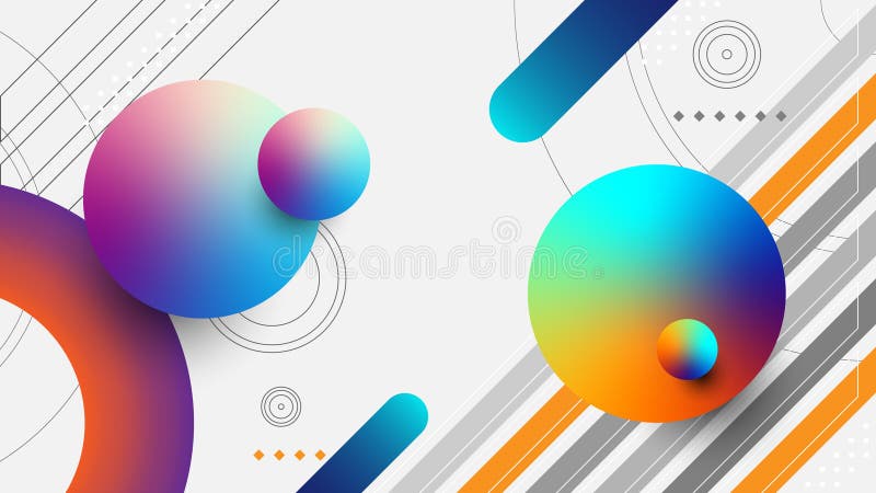 Abstract geometric background. Colorful dynamic shape. Communication layout stock illustration