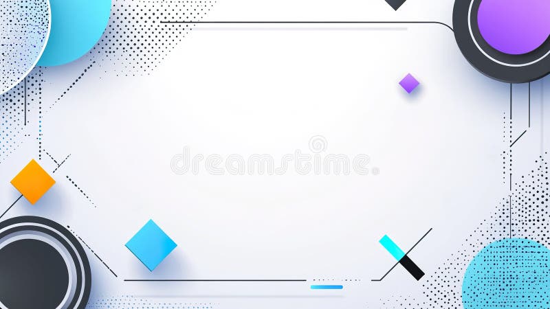 Abstract geometric background with colorful shapes and patterns stock image