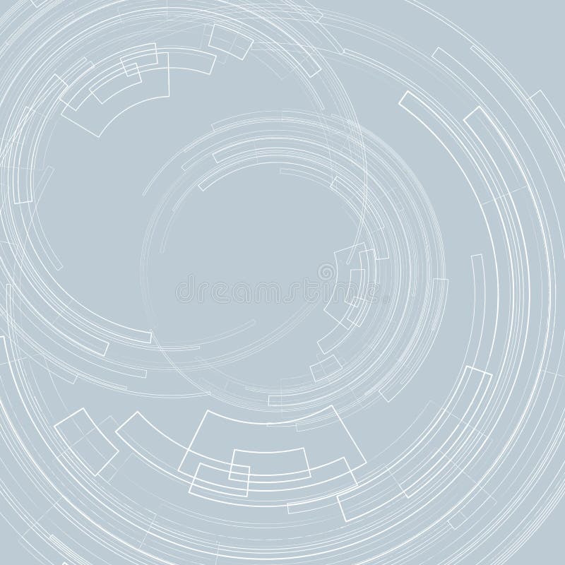 Abstract geometric background with concentric circles Light circles on a gray background graphic decoration geometric lines