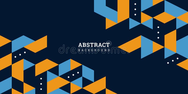 Abstract Geometric Background in Flat Style. Backdrop with Blue and Orange  Geometric Shapes Stock Vector - Illustration of festive, blue: 248731553
