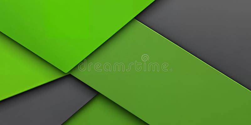 Abstract Geometric Background with Green and Gray Overlapping Shapes royalty free illustration