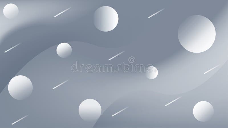 Vector Abstract Circles and Lines in Grey Gradient Background with Curves Pattern royalty free illustration