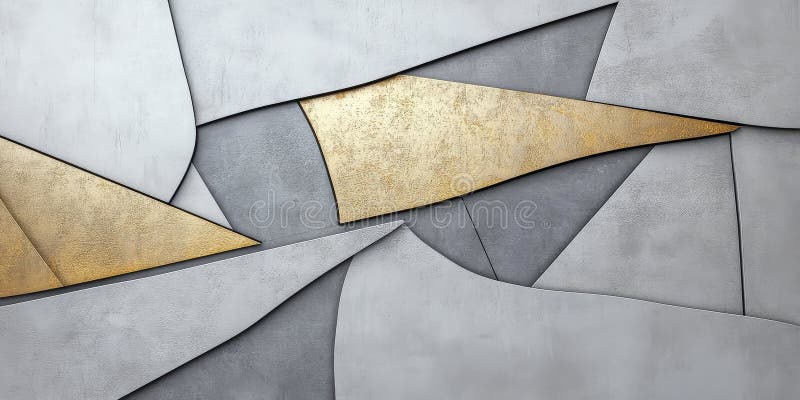 Abstract geometric background with light gray and gold intersecting lines royalty free stock image