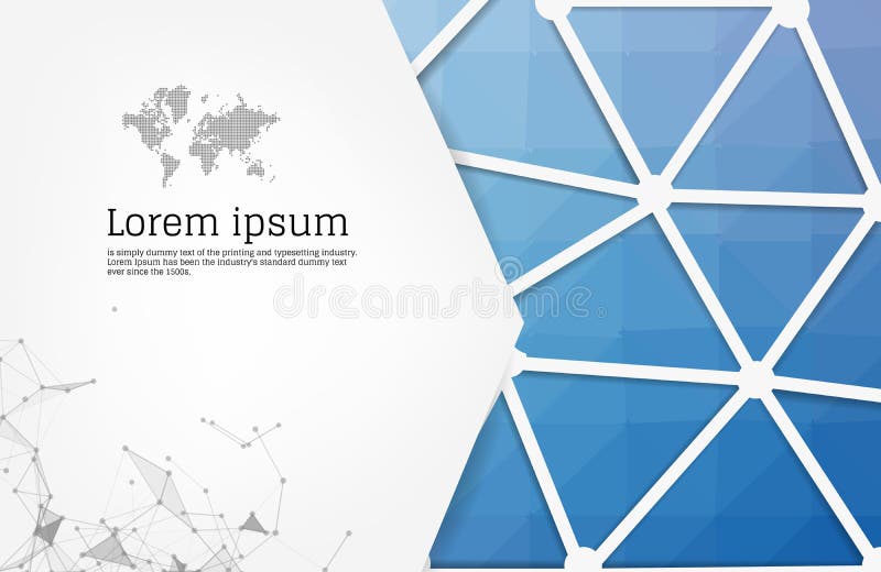 Abstract geometric background. Modern overlapping triangles. Unusual color shapes for your message. Business or tech presentation royalty free illustration