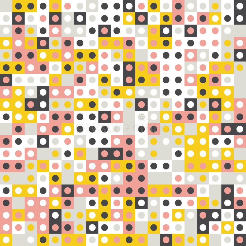Mustard yellow and grey, pink, white background. Random colored abstract geometric mosaic pattern background vector illustration Mustard yellow and grey, pink, white background. Random colored abstract geometric mosaic pattern background vector illustration