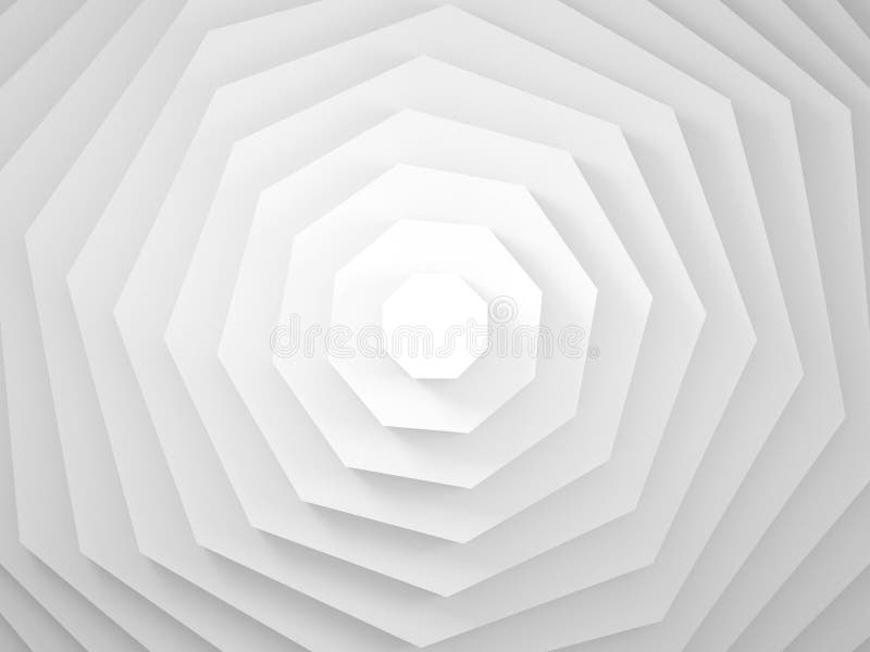 White Octagonal Background with Copy Space Stock Illustration ...