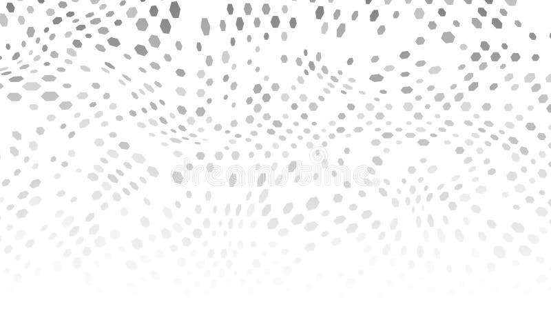 Abstract geometric banner with deformed hexagons of different sizes vector illustration