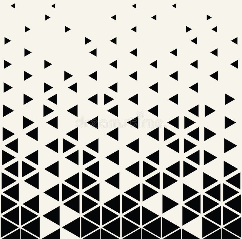 Abstract Geometric Black And White Deco Art Print Halftone