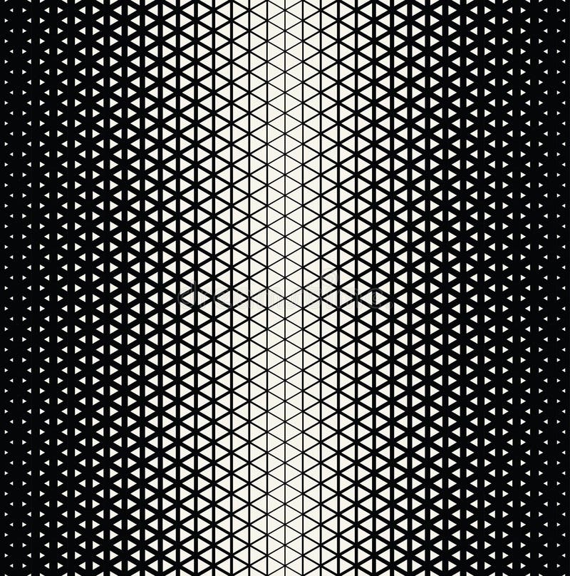 Abstract geometric black and white graphic design triangle halftone pattern