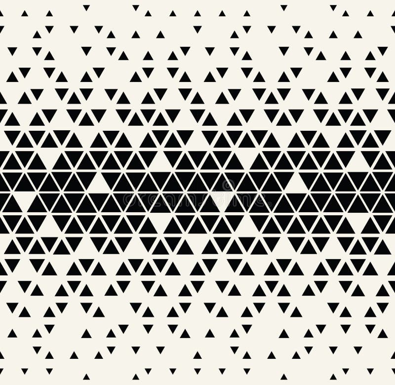 Abstract geometric black and white graphic design triangle halftone pattern