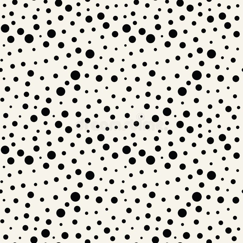 Abstract Geometric Black and White Vector Dots Pattern Stock Vector ...