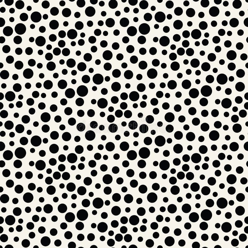 Abstract Geometric Black and White Vector Dots Pattern Stock Vector ...