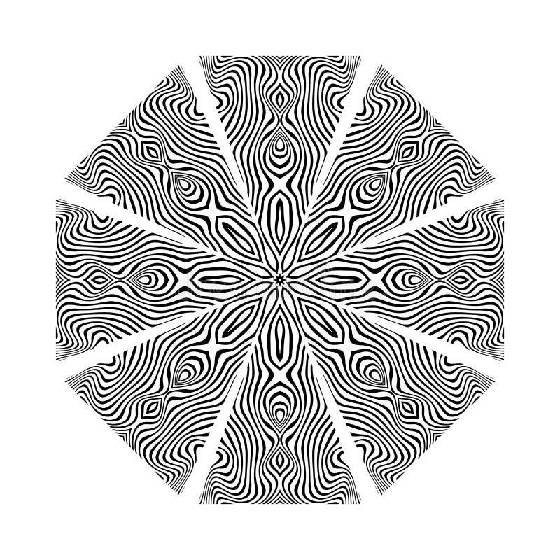 Abstract geometric circle design element. Lines pattern. Abstract geometric circle rotation pattern. mandala illusion. royalty free illustration