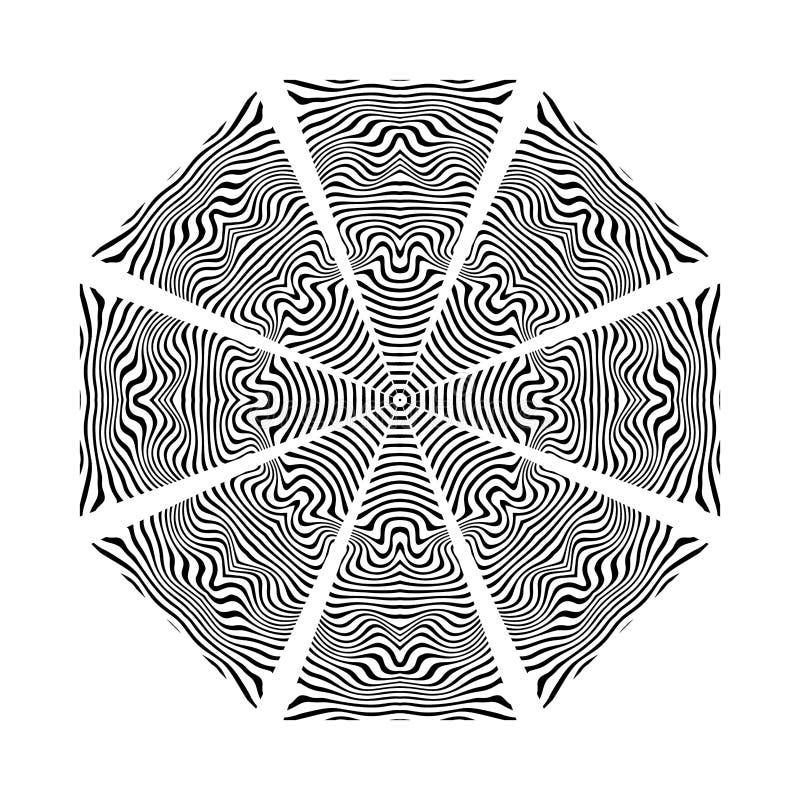 Abstract geometric circle design element. Lines pattern. Abstract geometric circle rotation pattern. mandala illusion. vector illustration