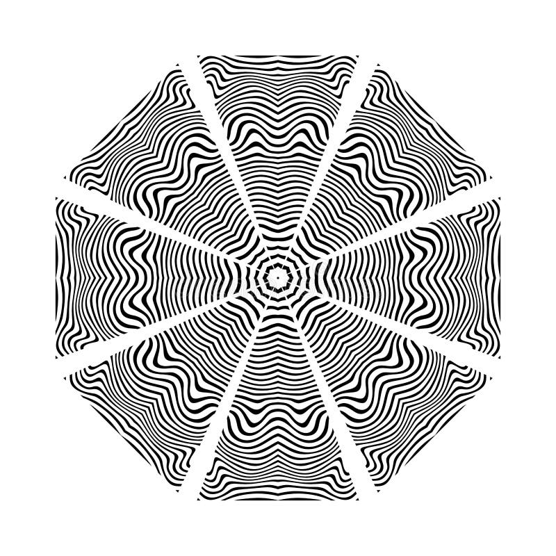 Abstract geometric circle design element. Lines pattern. Abstract geometric circle rotation pattern. mandala illusion. royalty free illustration