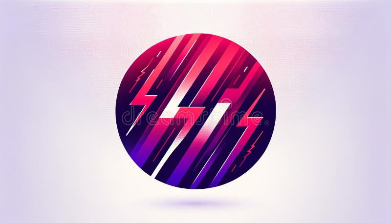Abstract Geometric Circle Gradient Colors royalty free illustration