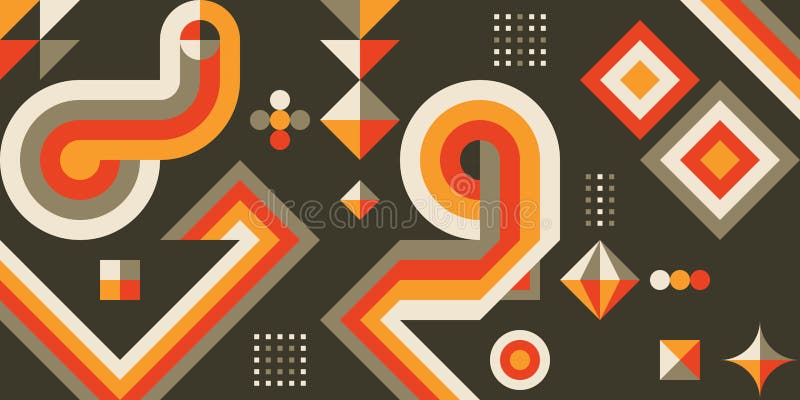 Abstract geometric concept poster design. Graphic horizontal pattern. Business progress strategy development creative banner. stock illustration