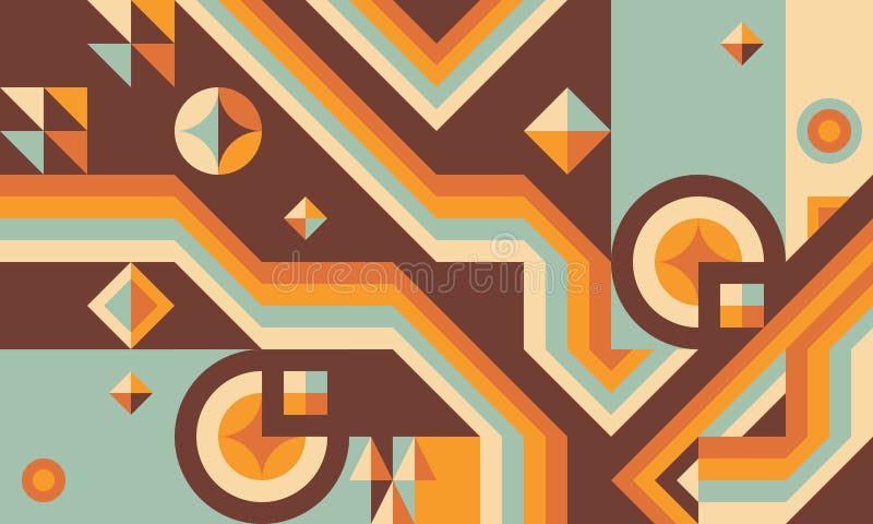 Abstract geometric concept poster design. Graphic horizontal pattern. Business progress strategy development creative banner. royalty free illustration