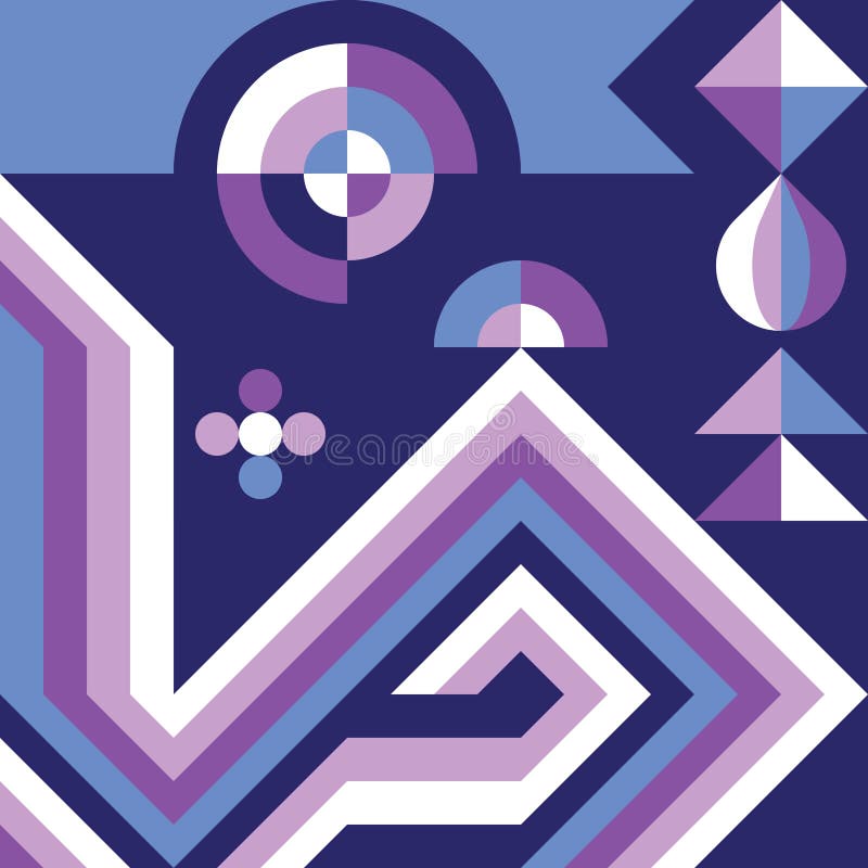 Abstract geometric concept poster design. Graphic pattern in bright colors. Business progress strategy development creative banner vector illustration