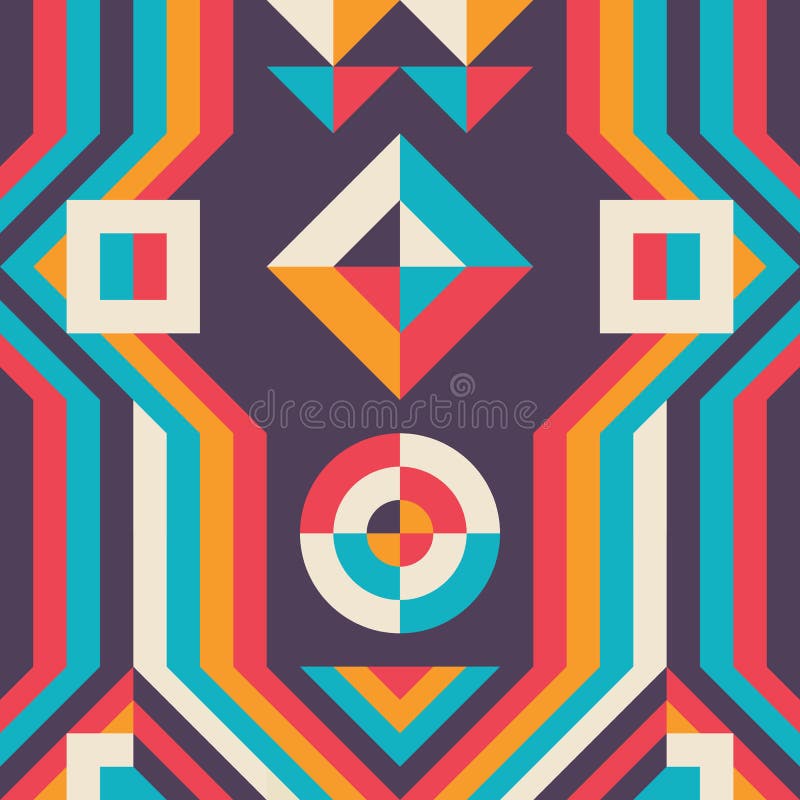 Abstract geometric concept poster design. Graphic pattern in bright colors. Business progress strategy development creative banner stock illustration