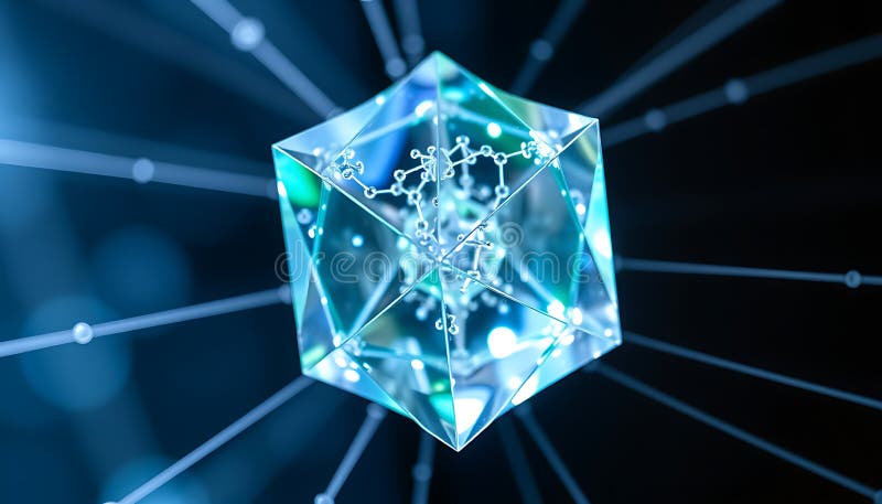 Abstract geometric cube digital art and modern design and 3D rendering Generative AI vector illustration