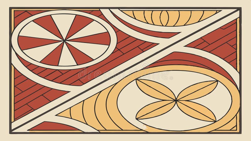 Abstract geometric decorative panel pattern vector design Generative AI royalty free illustration
