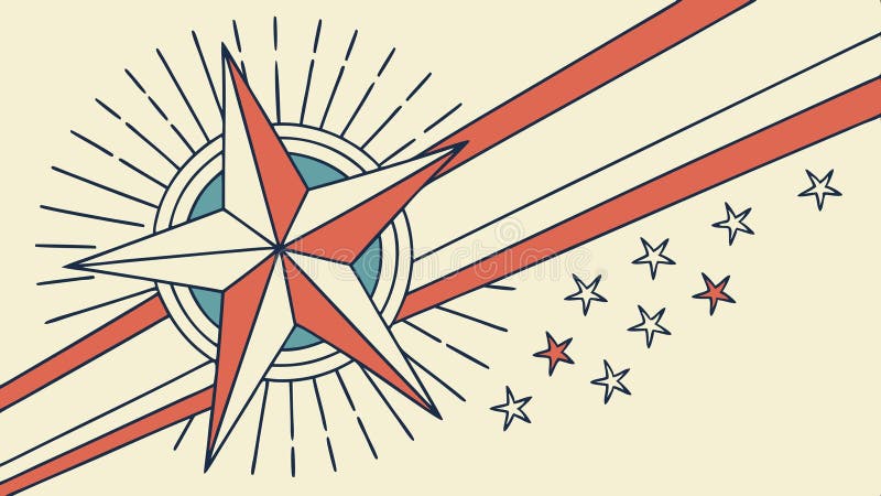 Abstract geometric design compass rose star shapes vector design Generative AI royalty free illustration