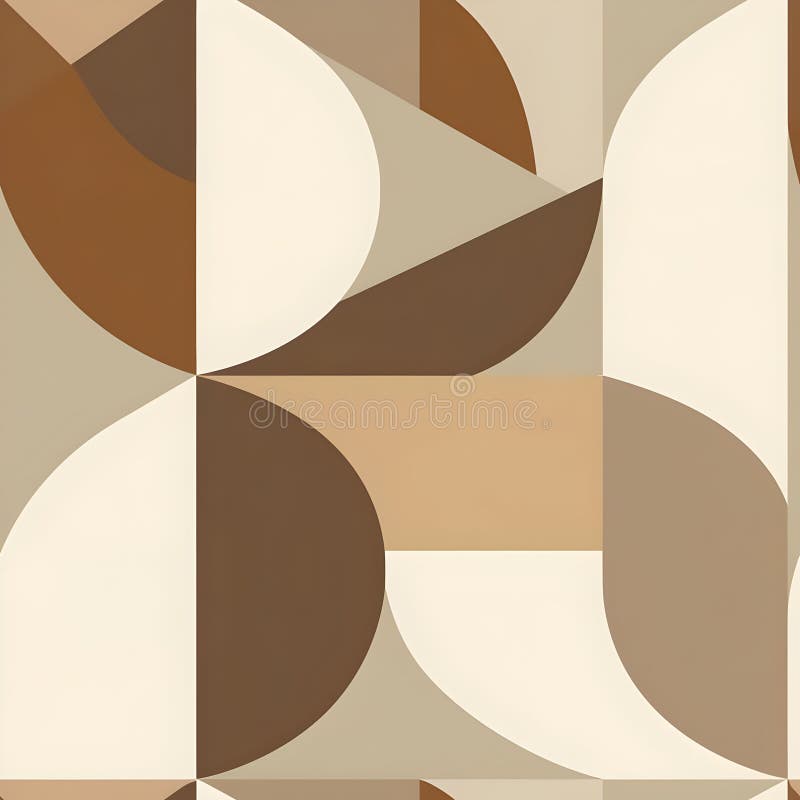 Abstract geometric design featuring earthy tones and smooth shapes ilustração do vetor