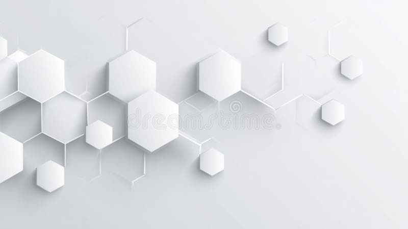 Abstract Geometric Design Featuring Interconnected Hexagons on a Light Gray Background royalty free stock image