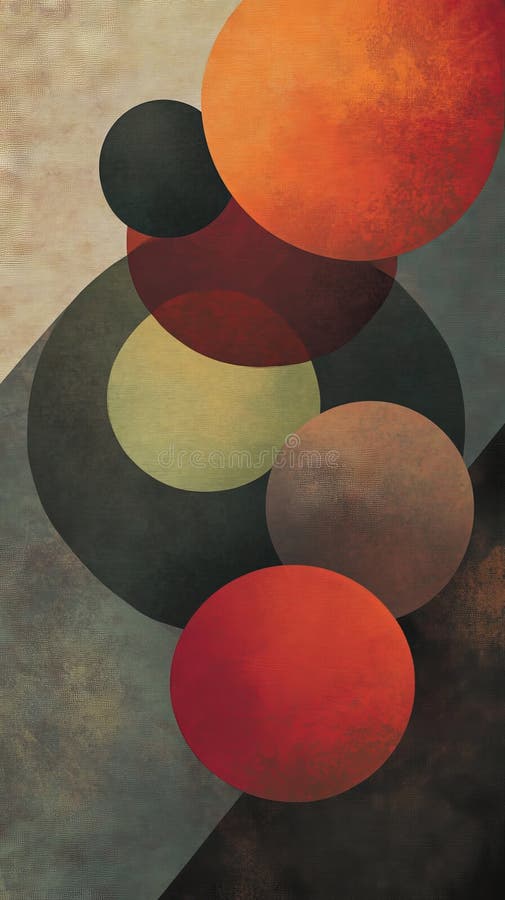 Abstract Geometric Design Featuring Warm and Cool Colors royalty free stock images