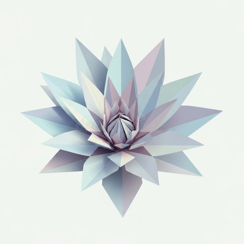 Abstract geometric design resembling a flower stock illustration