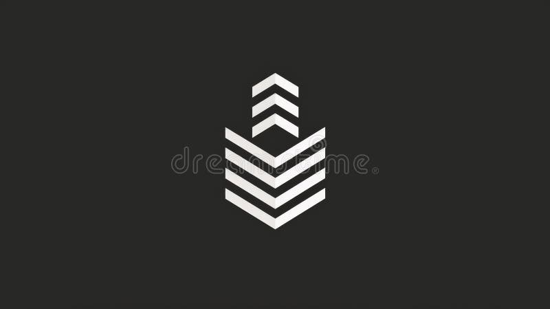Abstract Geometric DesignAbstract White Forms pe o pânză neagră vector illustration