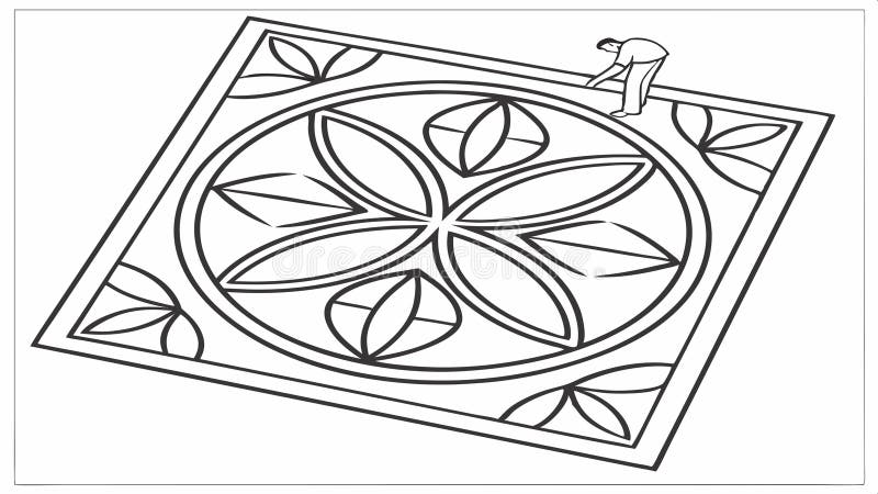 Abstract geometric diamond pattern design element vector design Generative AI stock illustration