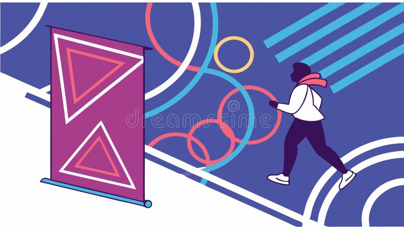 Abstract geometric figures design vector design Generative AI royalty free illustration