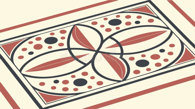 Abstract Geometric Floor Tile Pattern, vector design Generative AI royalty free illustration