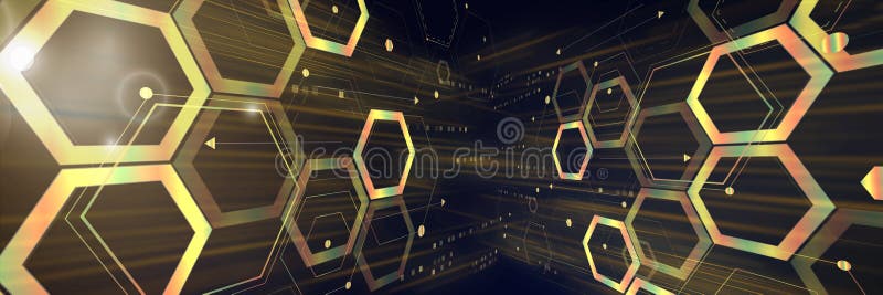 Abstract geometric futuristic digital technology and science background. stock photos