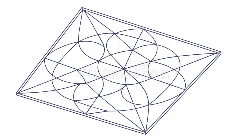 Abstract geometric grid pattern, digital art, vector design Generative AI stock illustration