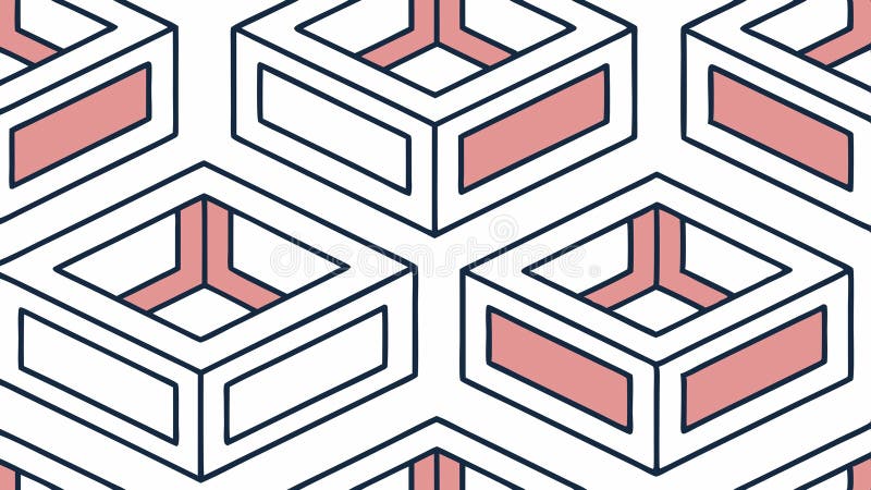 Abstract Geometric Honeycomb Pattern, vector design Generative AI stock illustration