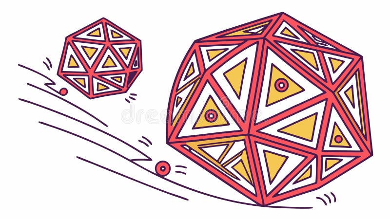 Abstract Geometric Icosahedron Shape, vector design Generative AI royalty free illustration