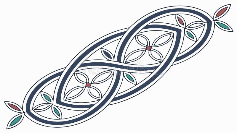 Abstract geometric knot pattern design element vector design Generative AI stock illustration