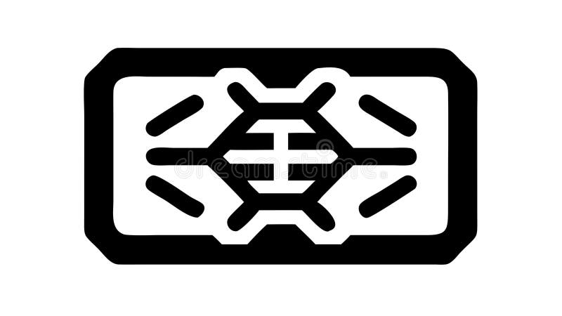 Abstract geometric lattice icon, for structure, network, or modern design, vector design Generative AI royalty free illustration