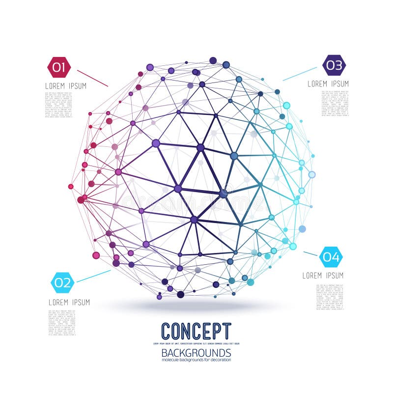 Abstract geometric lattice vector illustration