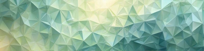 Abstract geometric low-poly background with green and yellow tones stock illustration