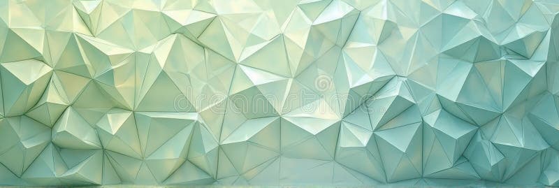 Abstract geometric low-poly background in pastel green tones royalty free illustration