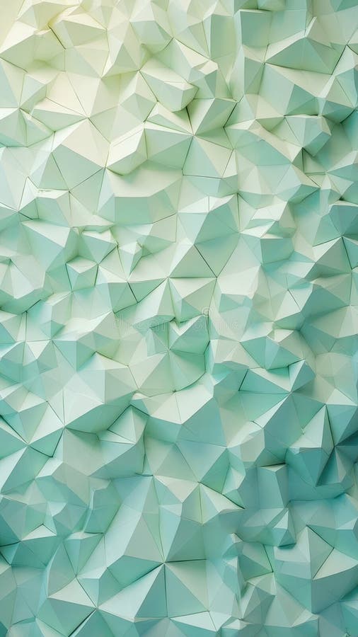 Abstract geometric low-poly pattern in light green and yellow tones vector illustration